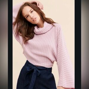 Glamorous Lavender Ribbed Sweater Cowl Neck Oversized Cropped Urban Outfitters